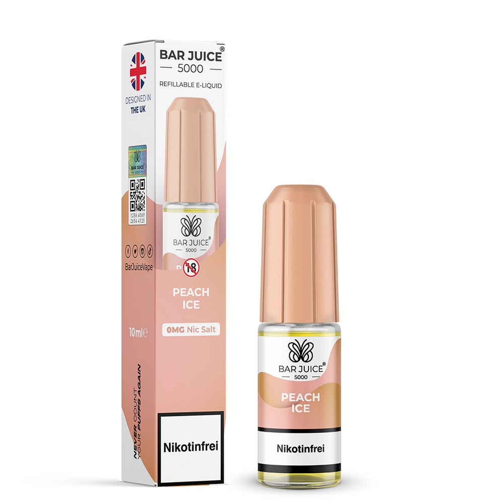 10x Bar Juice 5000 Peach Ice Nikotinsalz Liquid 10 ml