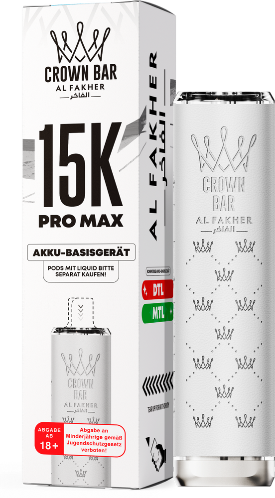 10x Al Fakher 15K PRO MAX Basisgerät - Farbe: White