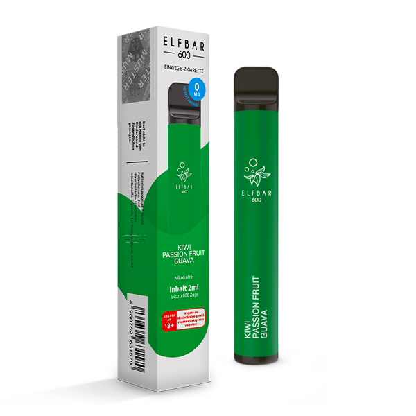 10 x ELFBAR 600 Kiwi Passion Fruit Guava Nikotinfrei