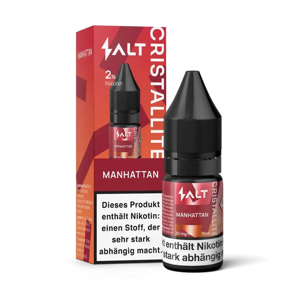 10x Salt Cristallite Liquid 10ml - Manhattan - 20mg/ml Nikotinstärke