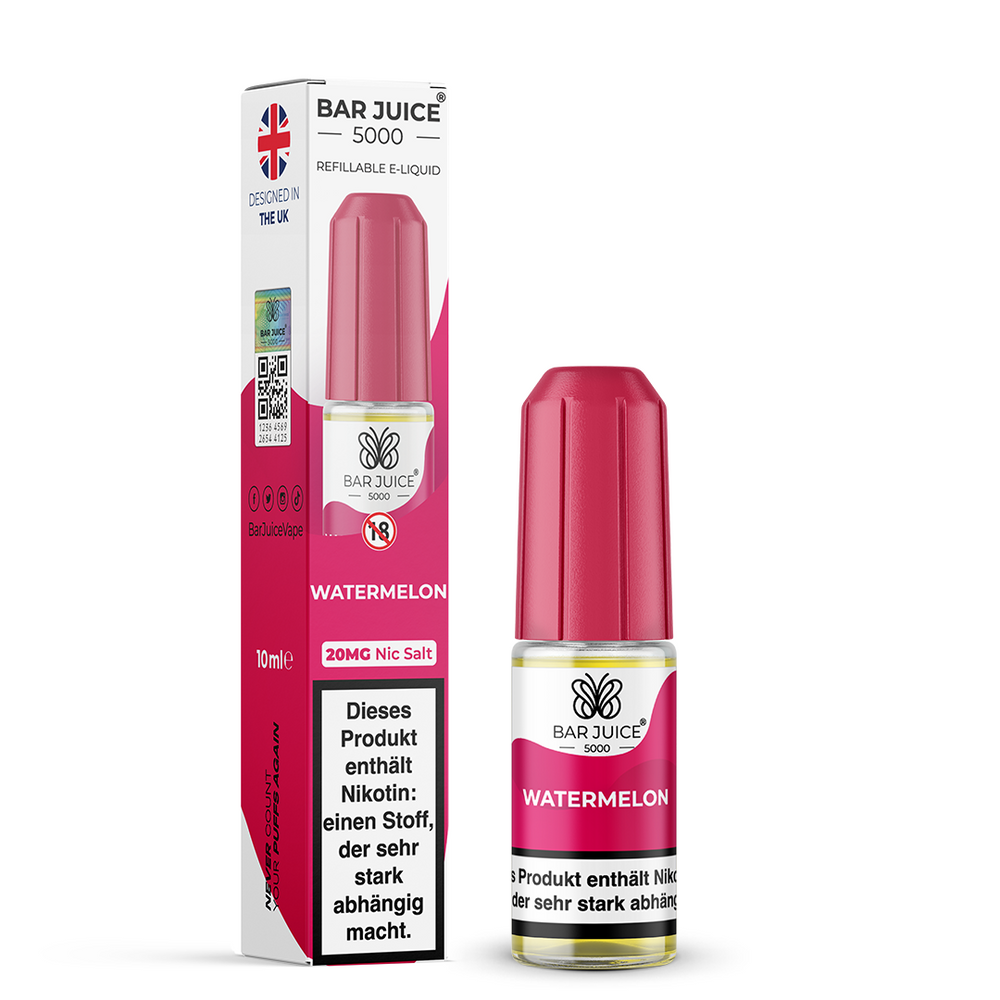 10x Bar Juice 5000 Watermelon Nikotinsalz Liquid 10 ml
