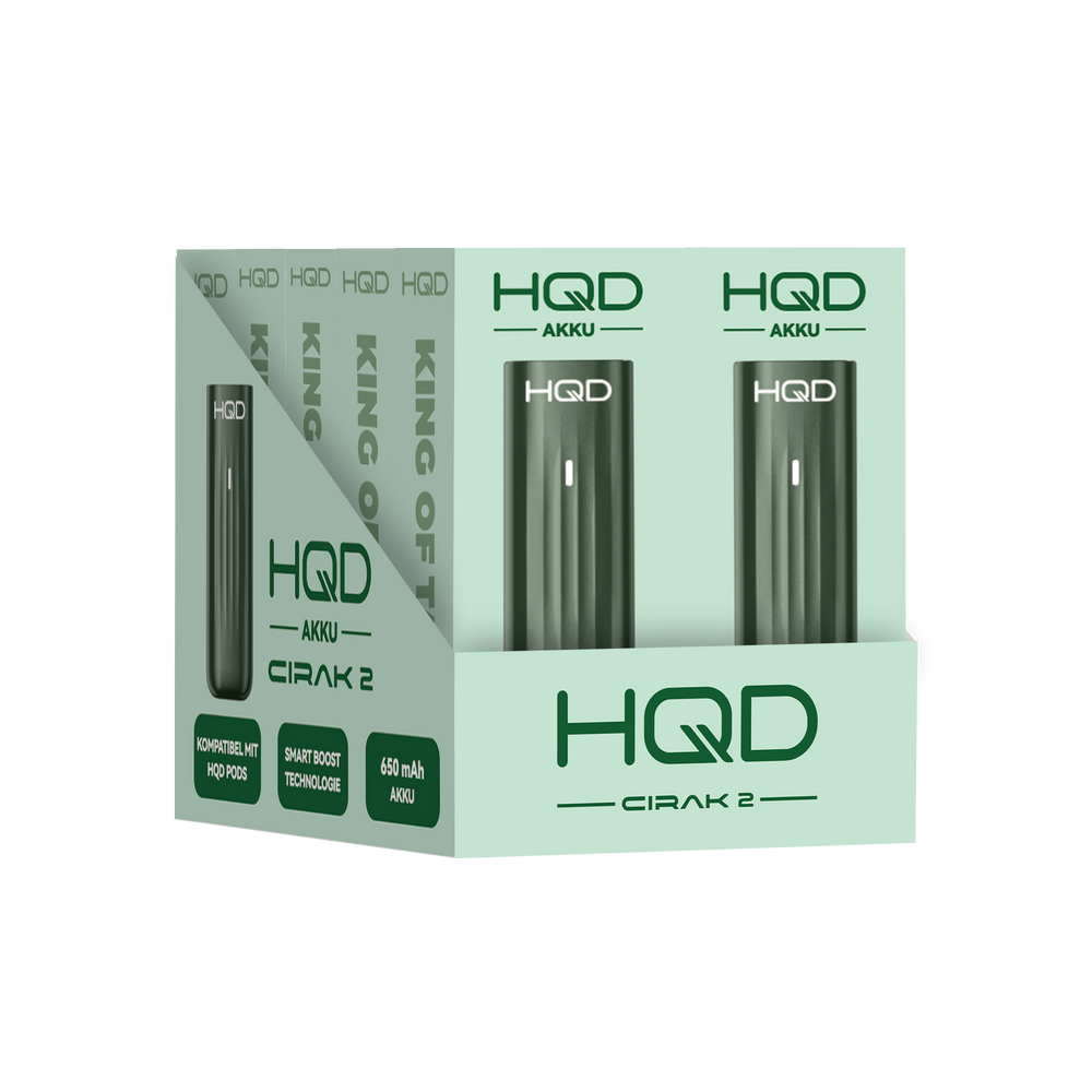 10x HQD Cirak 2 - Pod Kit 650 mAh - Farbe: Green