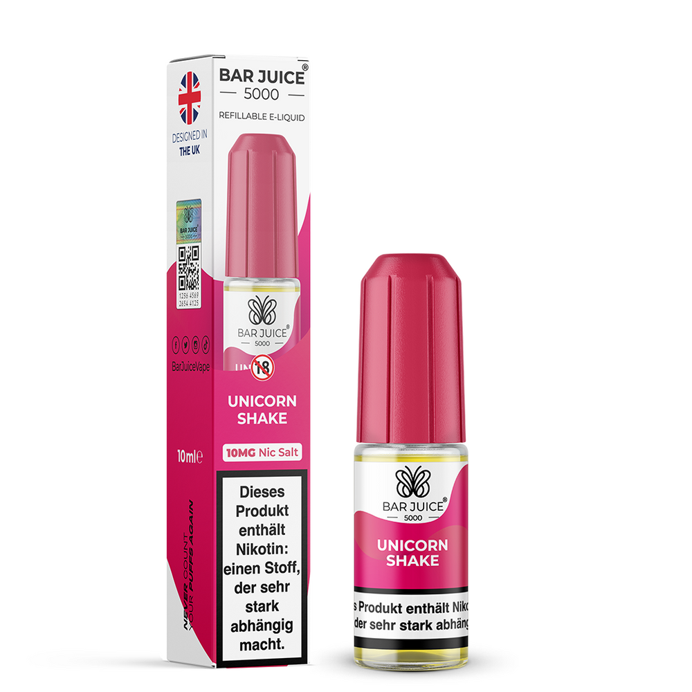 10x Bar Juice 5000 Unicorn Shake Nikotinsalz Liquid 10 ml