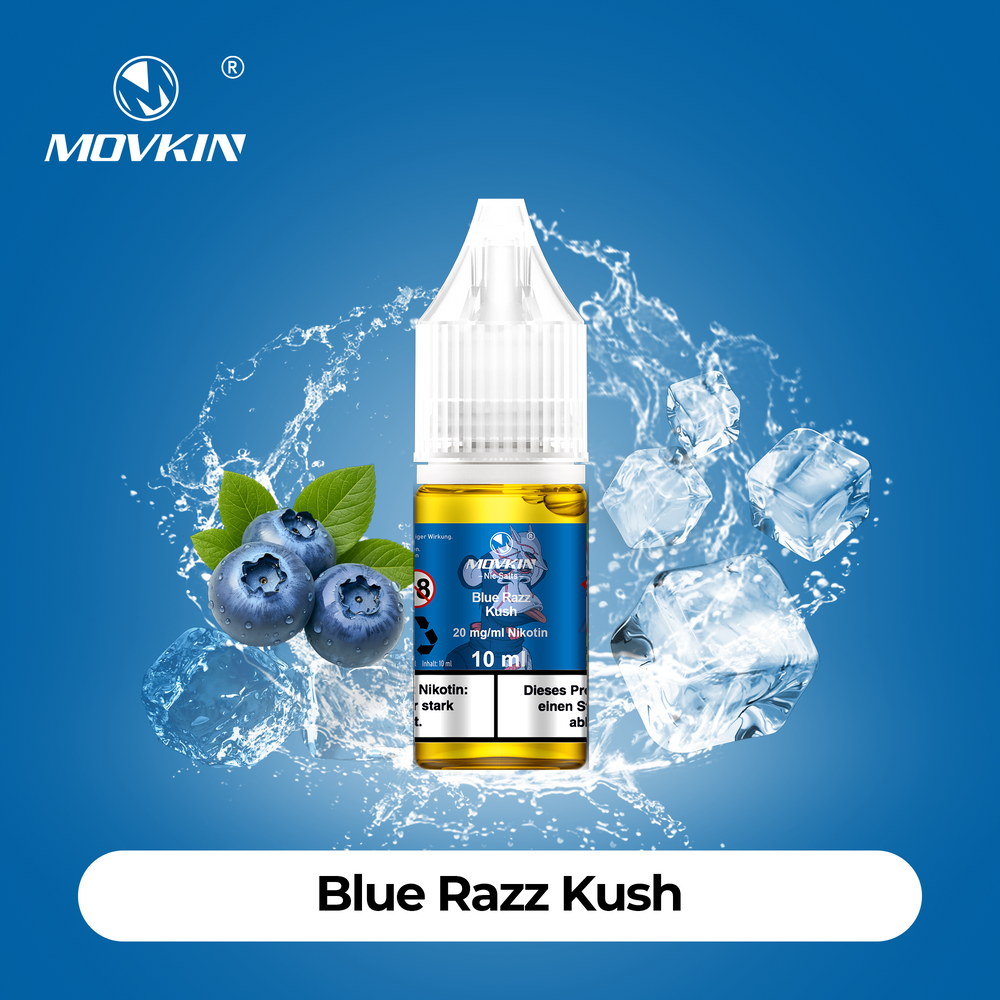 10x Movkin Liquid Blue Razz Kush - 10ml