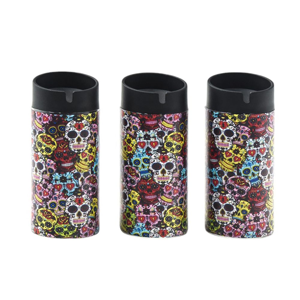 6x Atomic Glas Aschenbecher 150mm Höhe La Catrina Design