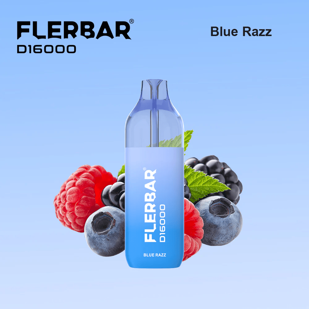 10x Flerbar D16000 Blue Razz 2ml + 10ml