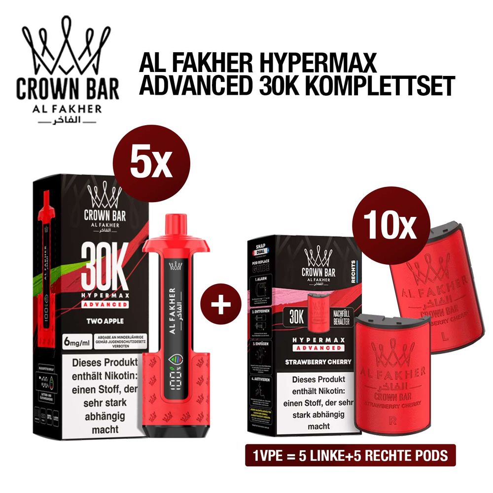 Al Fakher Hypermax Advanced 30K - Komplettset