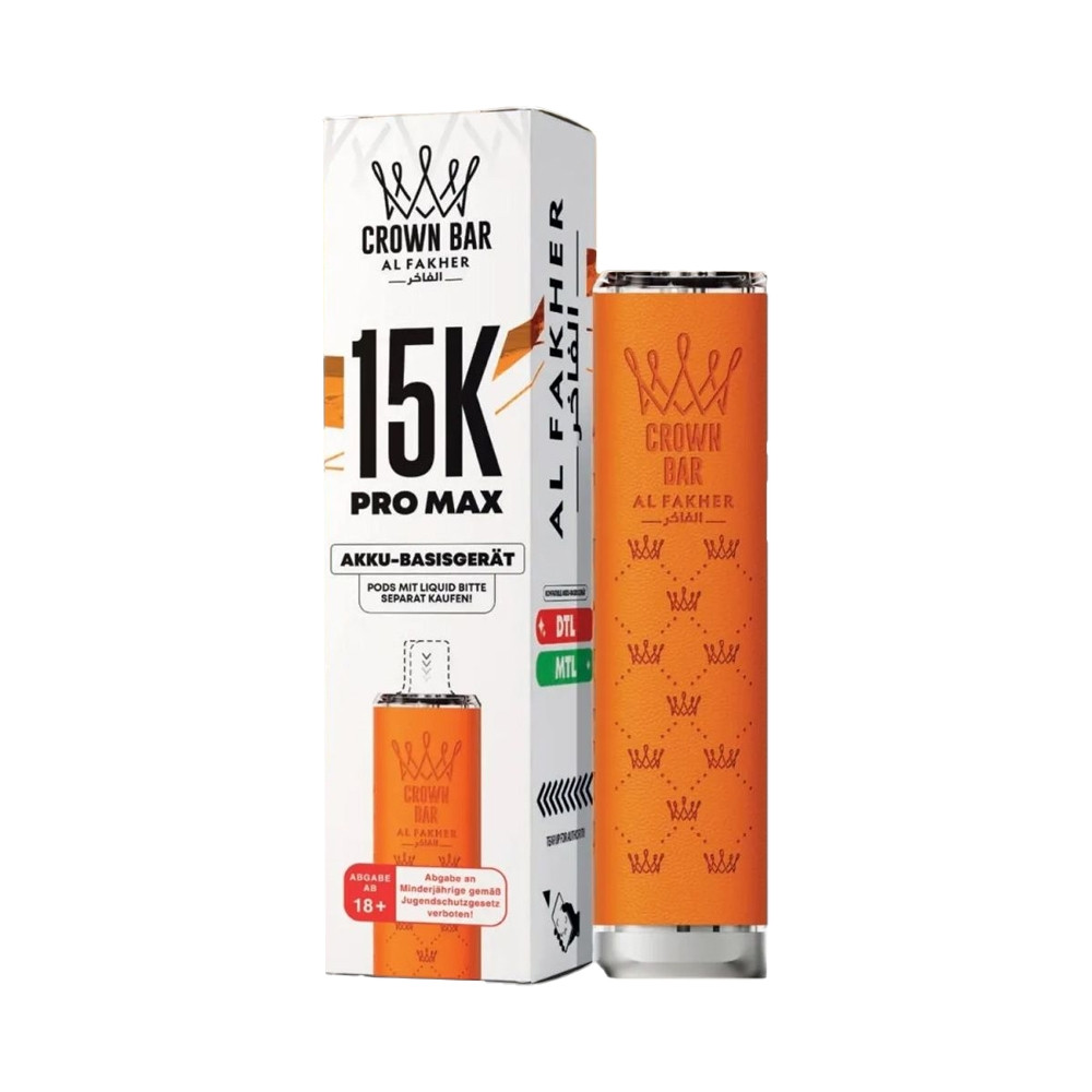10x Al Fakher 15K PRO MAX Basisgerät - Farbe: Orange