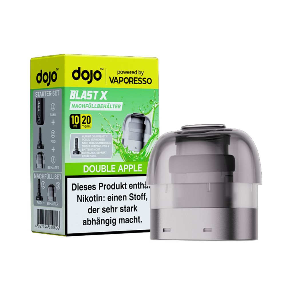5x Dojo Blast X 10ml Pod - Double Apple - 20mg/ml Nikotingehalt + 5x Leerpod