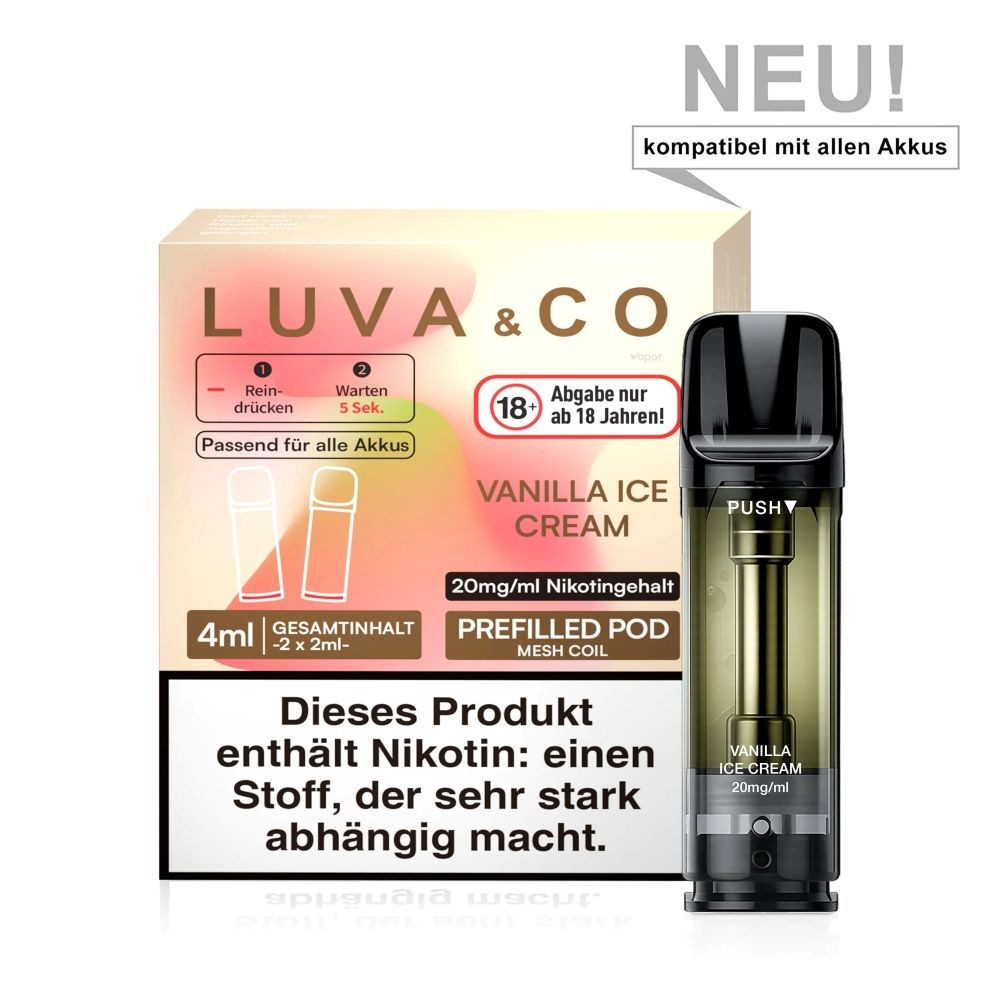 10x Luva & Co Pods - Vanilla Ice Cream 20mg Nikotin 2er Pack