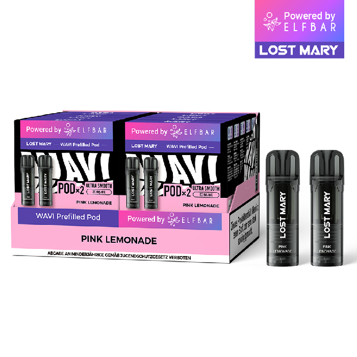 10x Lost Mary WAVI Pink Lemonade 20mg Nikotin 2er Pack
