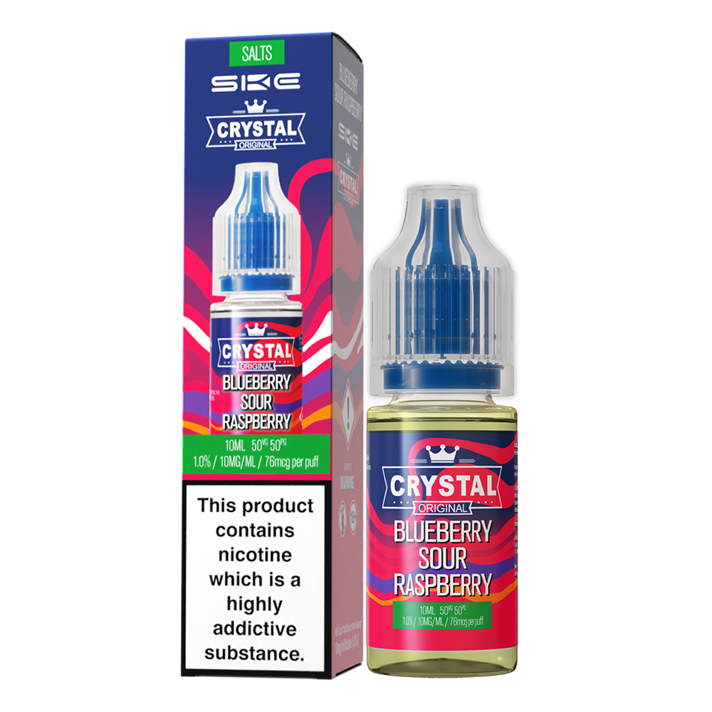10x SKE Crystal Liquid - Blueberry Sour Raspberry - 10ml Nikotinsalzliquid