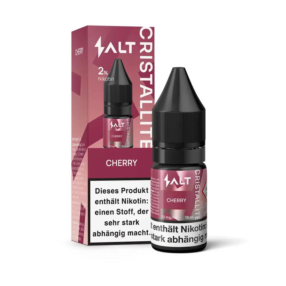 10x Salt Cristallite Liquid 10ml - Cherry - 20mg/ml Nikotinstärke