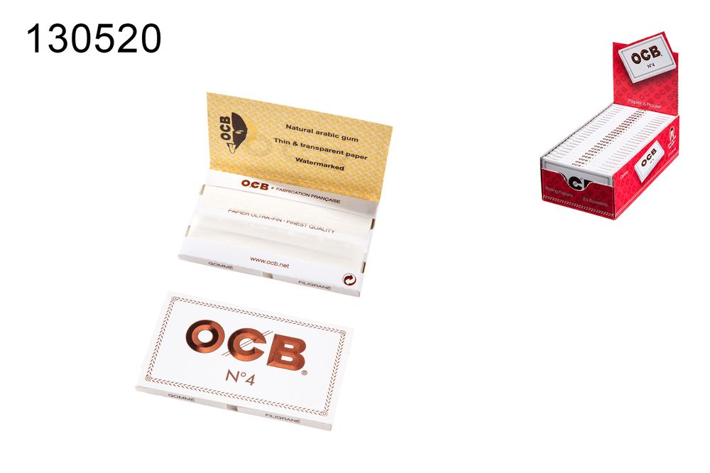 25x OCB No.4 weiß, 100 Blatt