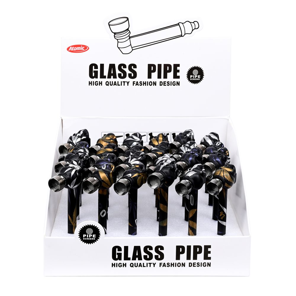 24x Atomic Glas Tabakpfeife Totenkopf