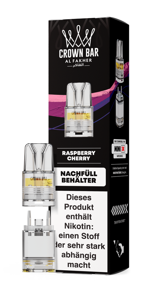 10x Al Fakher Mini 3K Pod - Raspberry Cherry - 20mg Nikotingehalt