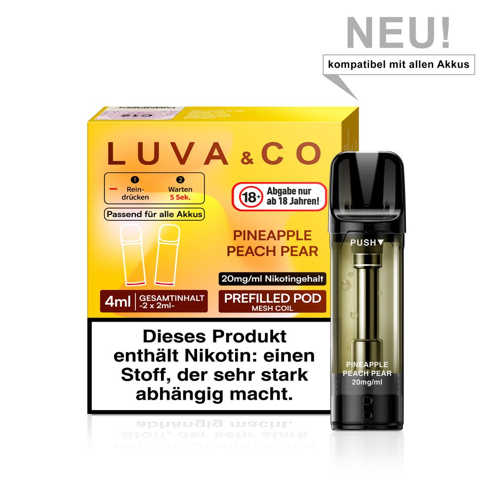 10x Luva & Co Pods - Pineapple Peach Pear 20mg Nikotin 2er Pack