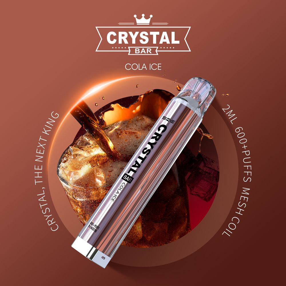 10 x SKE Crystal Bar 600 Cola Ice 2% Nikotin