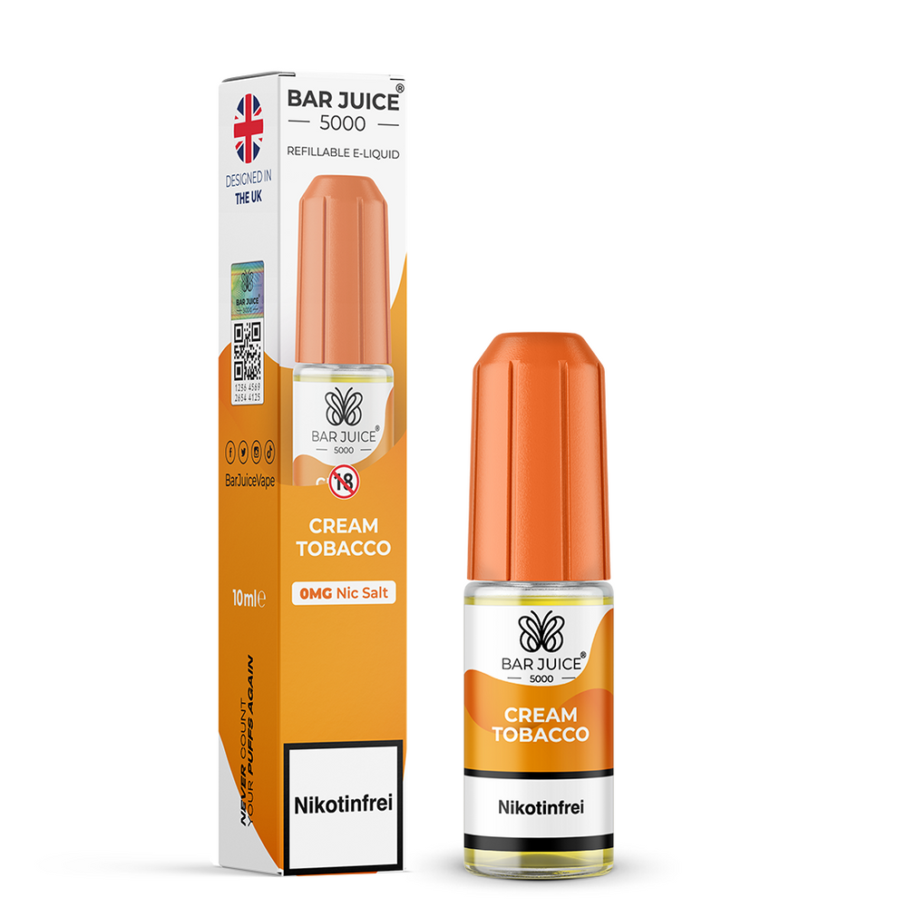 10x Bar Juice 5000 Cream Tobacco Nikotinsalz Liquid 10 ml