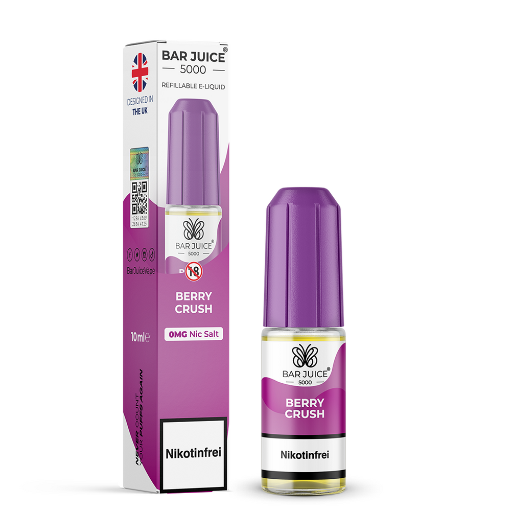 10x Bar Juice 5000 Berry Crush Nikotinsalz Liquid 10 ml