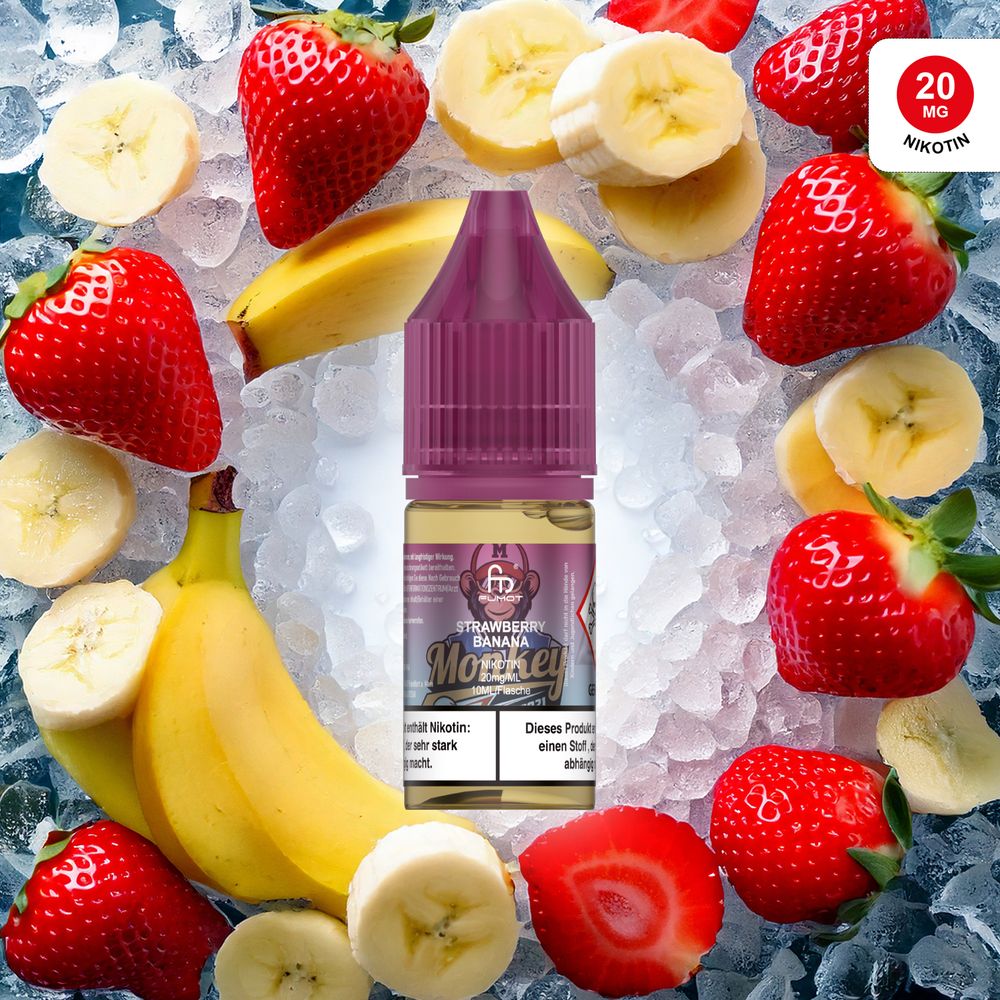 10x RandM Liquid - Strawberry Banana - 10ml