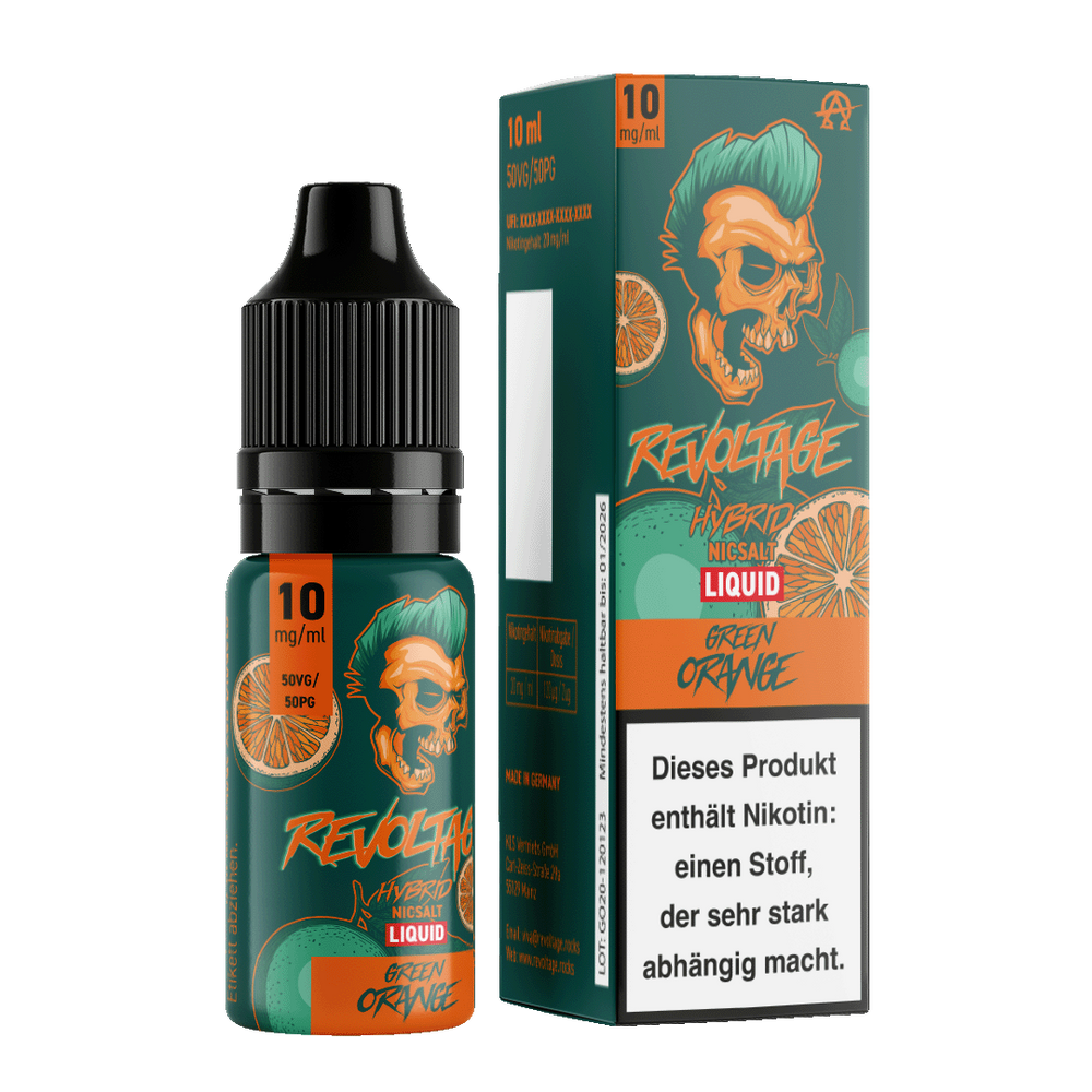 15x Revoltage - Green Orange - 10ml Nikotinsalz Liquid