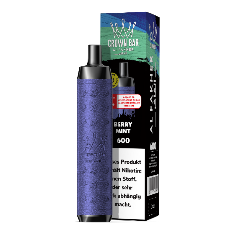 10x Al Fakher Crown Bar 600 Berry Mint