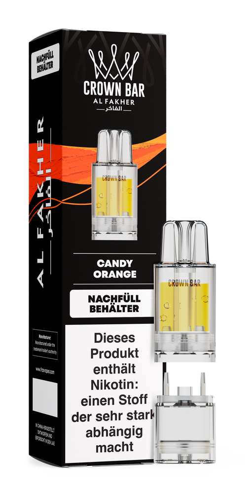5x Al Fakher 12K PRO MAX Pod - Candy Orange - 20mg Nikotingehalt