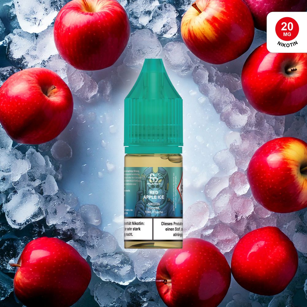 10x RandM Liquid - Red Apple Ice - 10ml