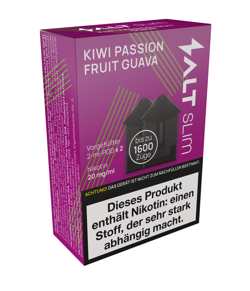 10x SALT Slim Pods Kiwi Passion Fruit Guava 20mg/ml