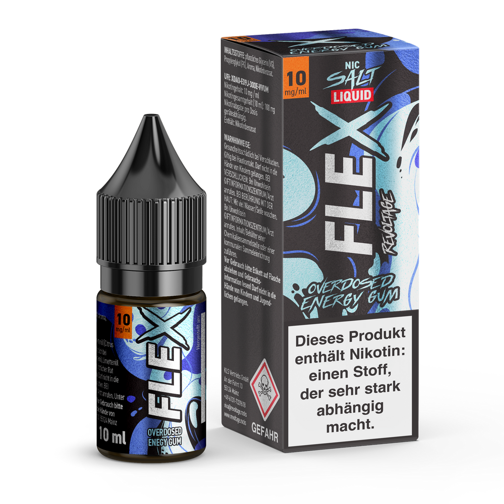 15x Revoltage Flex Overdosed - Energy Gum - Nikotinsalz Liquid