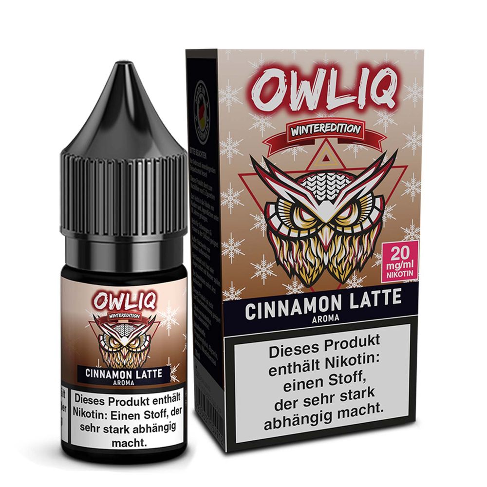 10x OWLIQ Nikotinsalz Liquid - Cinnamon Latte - 10ml