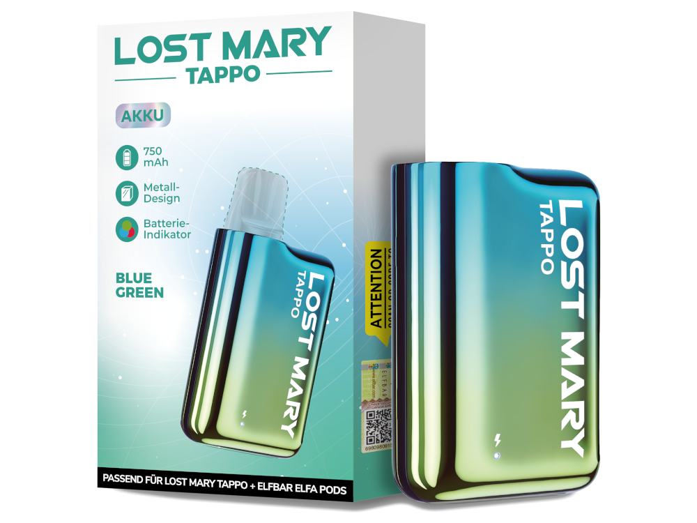 10x Lost Mary Tappo - Pod Kit - 750 mAh - Farbe: Blau Grün