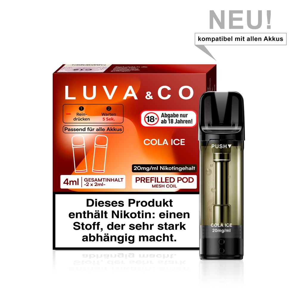 10x Luva & Co Pods - Cola Ice 20mg Nikotin 2er Pack