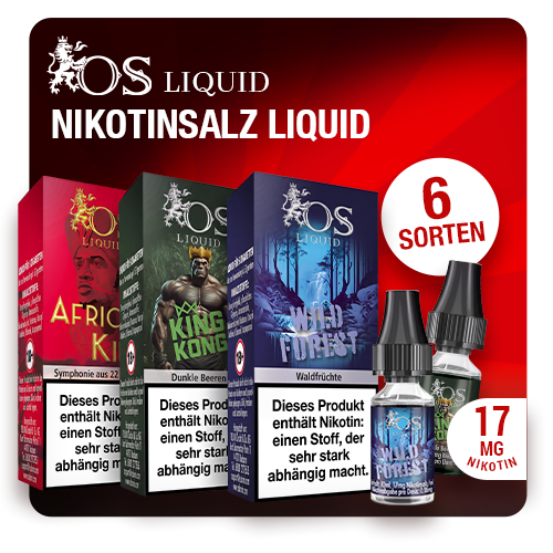 10x Os Liquid - 10ml -  17mg Nikotingehalt