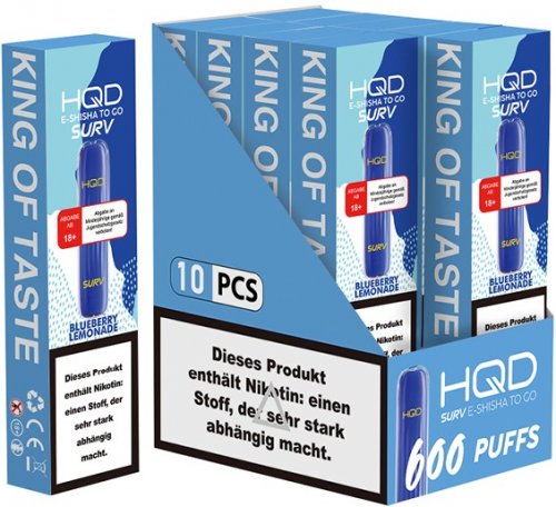 10 x HQD Surv - Blueberry Lemonade