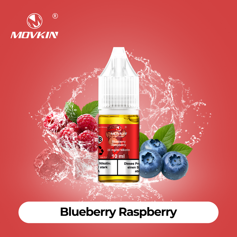10x Movkin Liquid Blueberry Raspberry - 10ml