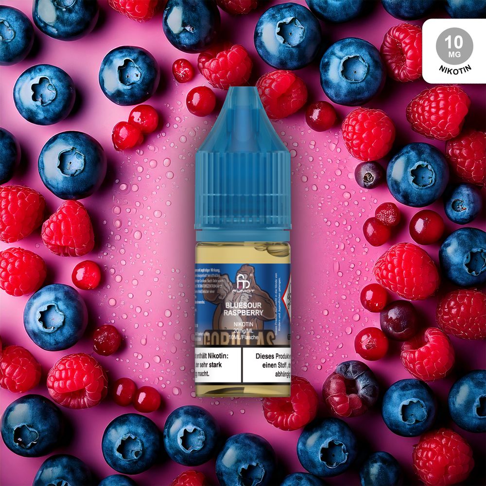 10x RandM Liquid - Bluesour Raspberry - 10ml