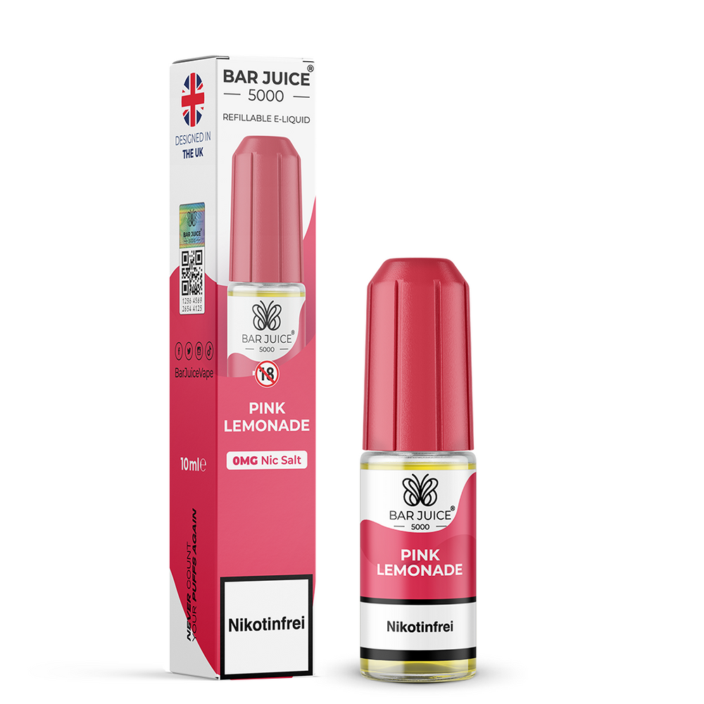 10x Bar Juice 5000 Pink Lemonade Nikotinsalz Liquid 10 ml