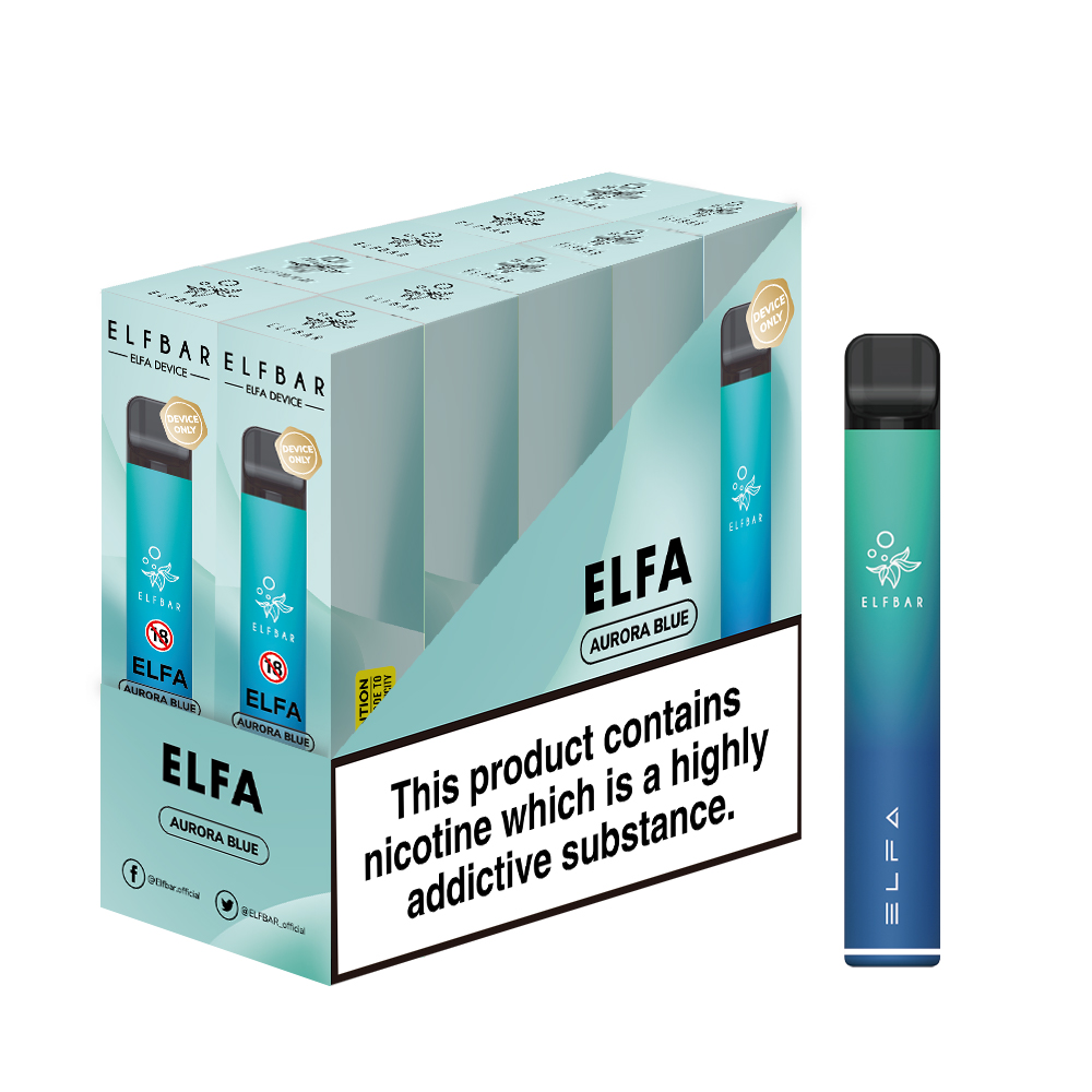 10x ELFBAR ELFA Pod Kit 500 mAh Akku - Aurora Blue