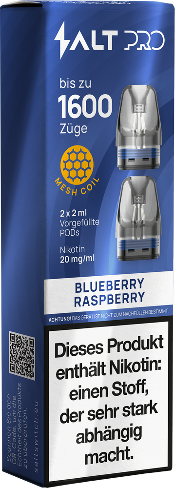 10x SALT Pro Pod - Blueberry Raspberry - 20mg Nikotingehalt - 2er Pack