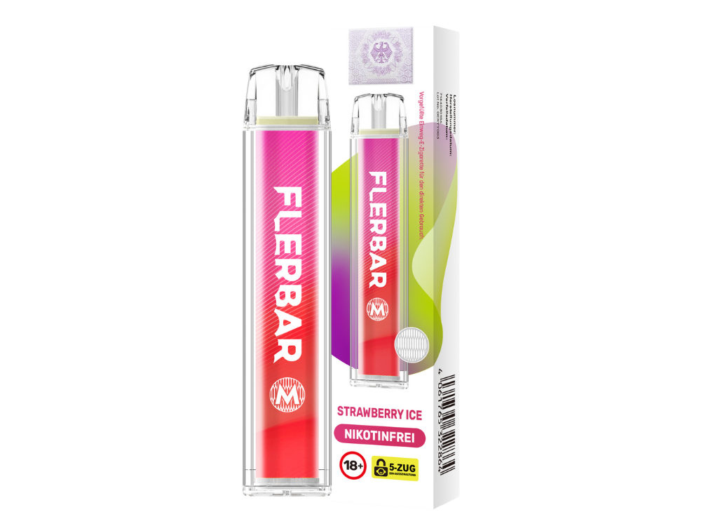 10x Flerbar M – Strawberry Ice 0mg Nikotin