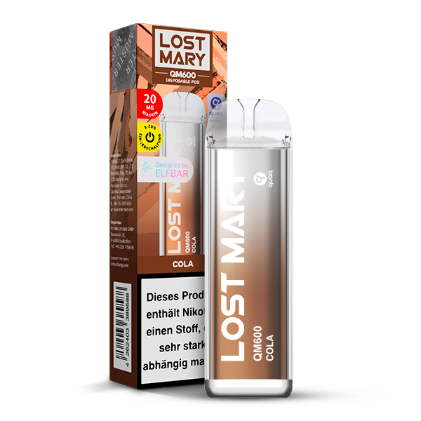 10+2 Aktion ELFBAR Lost Mary QM600 - Cola 20mg Nikotin