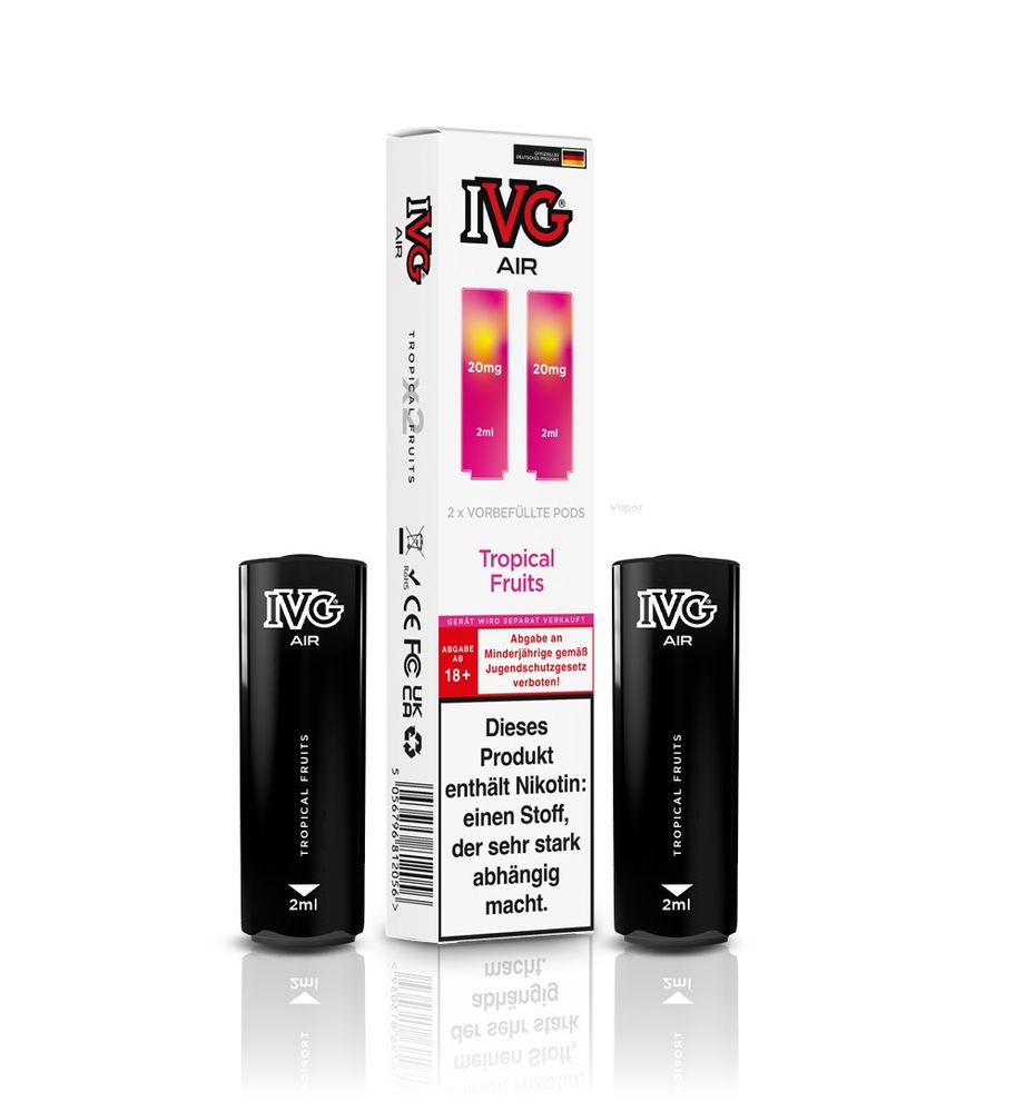 10x IVG Air 4in1 Pods - Tropical Fruits (2er Pack) - 10% Akkuträger Gratis