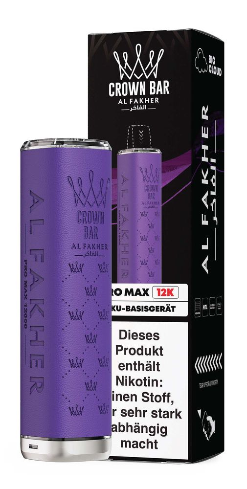 5x Al Fakher Pro Max 12k Akkuträger - Farbe: Purple - 900 mAh