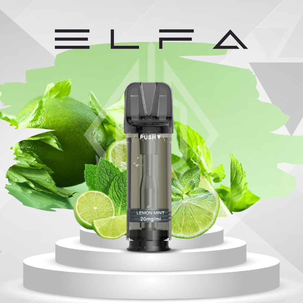 10x ELFBAR ELFA Lemon Mint 20mg Nikotin 2er Pack