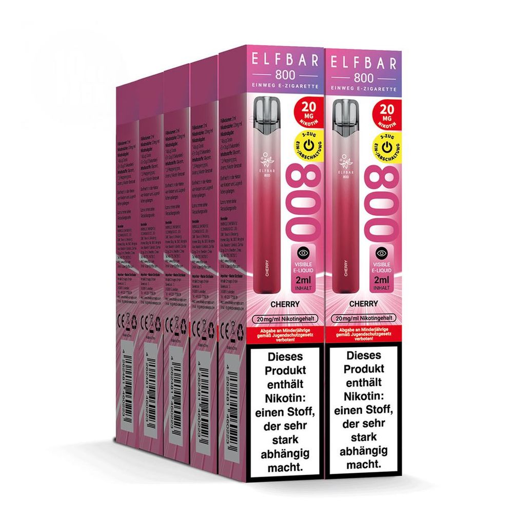 10x ELFBAR 800 Cherry 20mg Nikotin