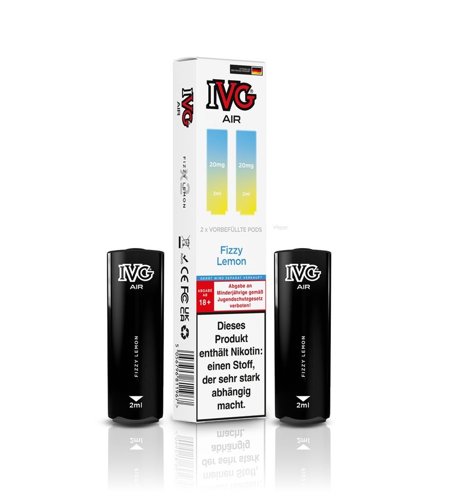 10x IVG Air 4in1 Pods - Fizzy Lemon (2er Pack) - 10% Akkuträger Gratis