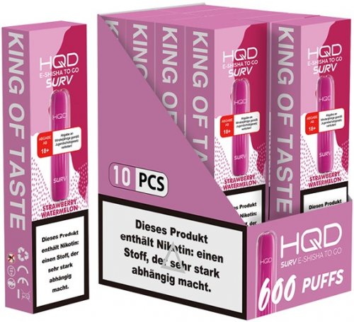 10 x HQD Surv - Strawberry Watermelon