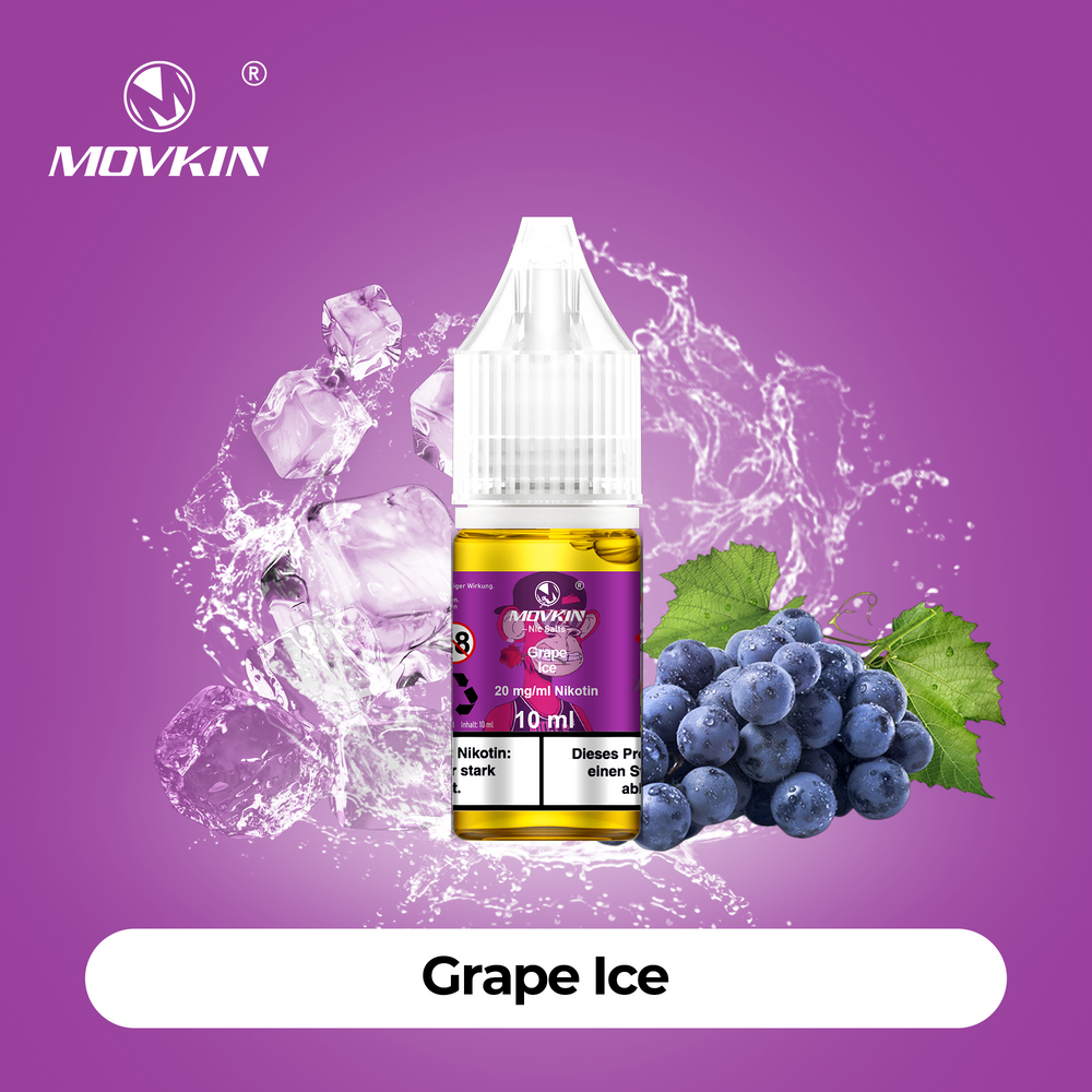 10x Movkin Liquid Grape Ice - 10ml